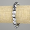 Bransoletka z terahercu w formie wieloboczników, średnica 8,5×8,5 mm, długość 18 cm, elastyczna