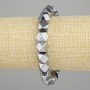 Bransoletka z terahercu w formie wieloboczników, średnica 8,5×8,5 mm, długość 18 cm, elastyczna