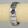 Bransoletka z terahercu, fasetowane ogniwo, średnica 16×12 mm, długość 18 cm, elastyczna