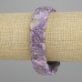 Bransoletka z naturalnym charoitem, gładkie ogniwo, średnica 16×12 mm, długość 18 cm ±, na elastycznej gumce