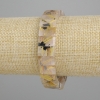 Bransoletka z naturalnego kamienia: kwarc rutylowy włochaty, gładkie ogniwa, średnica 12×7–8 mm, długość ok. 18 cm, elastyczna