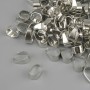 Furnitura jubilerska – uchwyt na zawieszkę do kaboszonu, średnica otworu około 4 mm, długość około 8 mm, kolor metalu: srebrny, masa opakowania 22 g ±