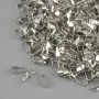 Furnitura jubilerska - Uchwyt do zawieszki, podkulonik, średnica otworu 3 mm ±, długość 7 mm ±, kolor metalu srebrny, opakowanie 18 g +