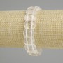 Bransoletka z kryształu górskiego, szlifowane ogniwa, średnica 14×10 mm ±, długość 18 cm (rozciągliwa)