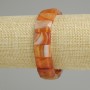 Bransoletka z agatu o prostokątnych, fasetowanych ogniwach, średnica 15×11 mm ±, długość 18 cm (elastyczna)
