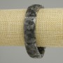 Bransoletka z laurvikitu, prostokątne fasetowane ogniwa, wymiary 15×10 mm, 5–11 mm ±, długość 18 cm (rozciągliwa)