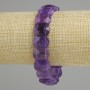 Bransoletka z fasetowanego ametystu, ogniwo 15×11 mm, długość 18 cm (na elastycznej podstawie)