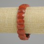Bransoletka z czerwonego jaspisu, fasetowane ogniwa, średnica 14×10 mm, długość 18 cm (elastyczna)