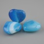 Zawieszka (podstawa) do wisiorka w kształcie serca z naturalnego agatu 20×20 mm ± z otworem pod sztyft