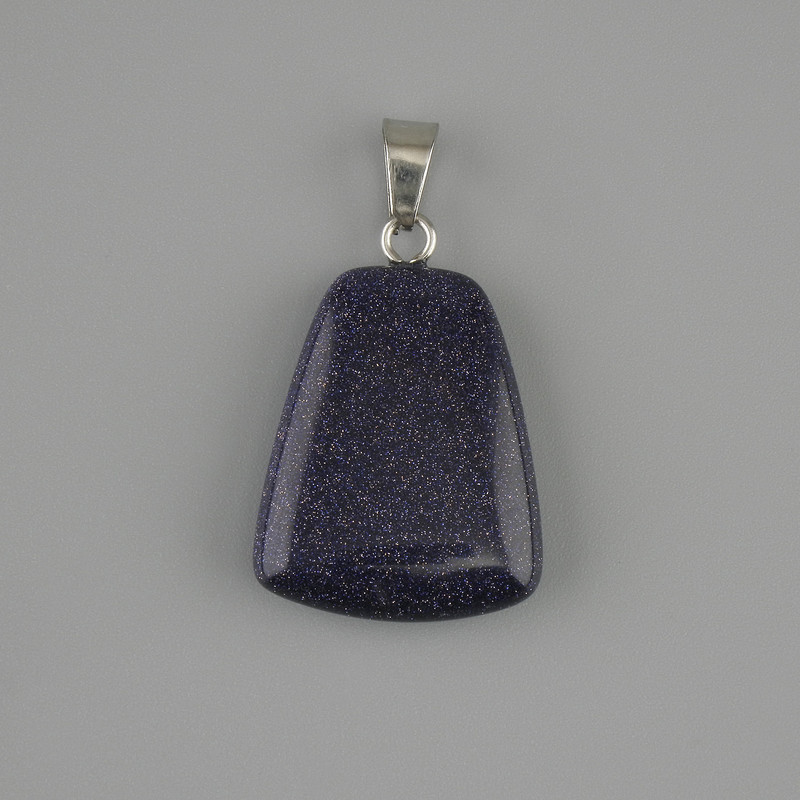 Wisiorek z awenturynu Noc Kairu, trapez 17×21 mm, długość 30 mm ±