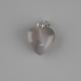 Wisiorek Serce z dymnego agatu 15×15×22 mm+