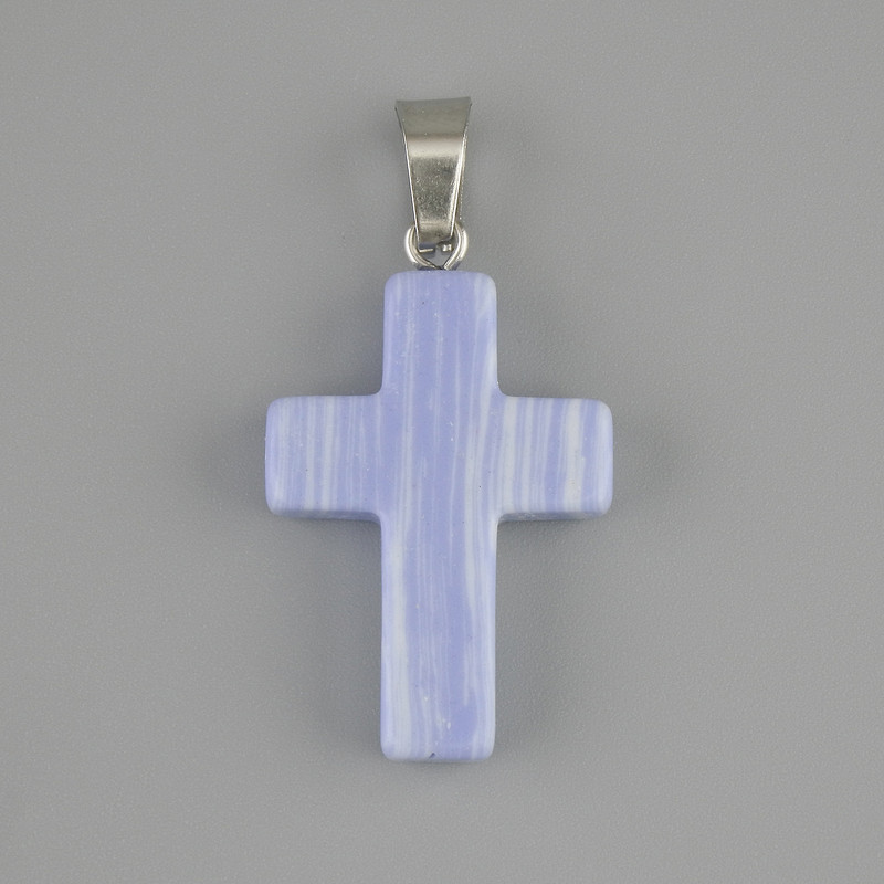 Wisiorek Krzyż agat 25×18 mm ±, długość 36 mm ±