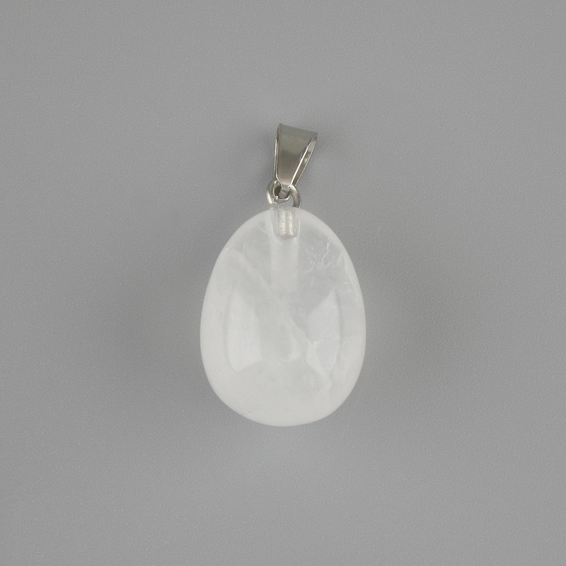Wisiorek Kropla z kryształu górskiego 18×13 mm +-, długość 26 mm+