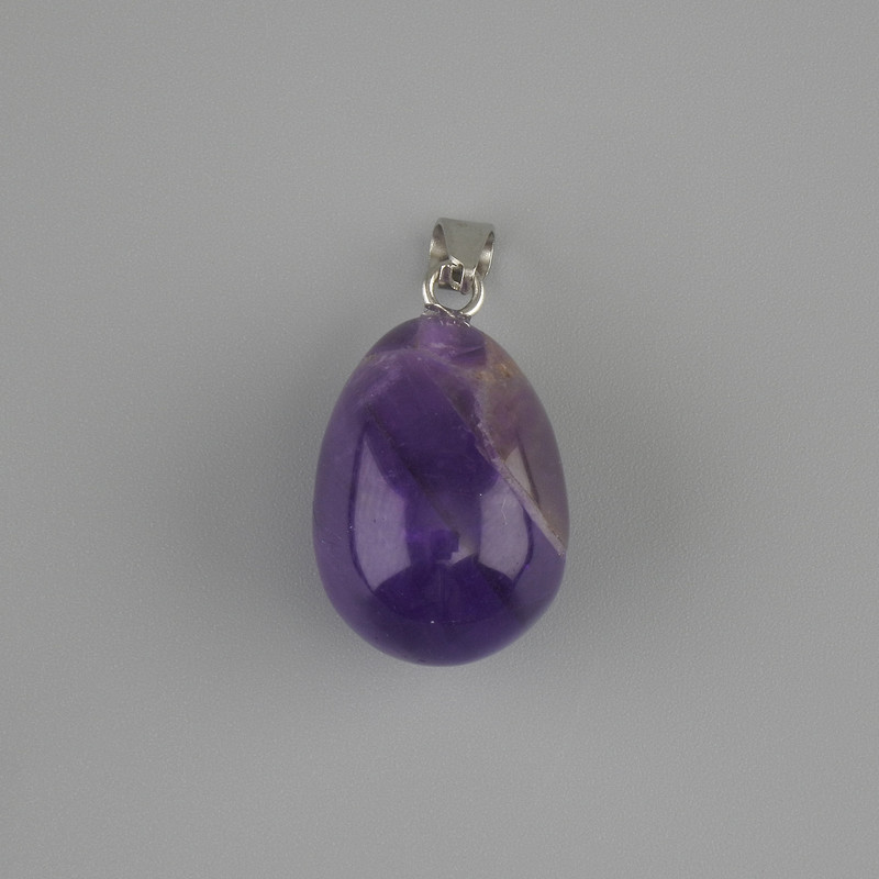 Wisiorek Kropla ametystu 18×13 mm, długość ok. 26 mm