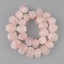 Koraliki z kwarcu różowego, wielokątne 12–16,5×17–19 mm, długość 38 cm, na nici