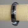 Bransoletka z agatu o gładkich ogniwach, średnica 15×12–13 mm ±, długość 18 cm ±, elastyczna