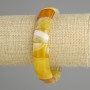 Bransoletka agat, gładkie ogniwo, średnica 15×12–13 mm, długość 18 cm, elastyczna
