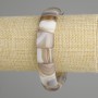 Bransoletka z agatu, gładkie ogniwa, średnica 15×12–13 mm +-, długość 18 cm +-, elastyczna
