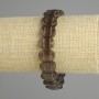 Bransoletka z topazu dymnego, fasetowane ogniwa, średnica 14×10 mm ±, długość 18 cm ±, na gumce elastycznej