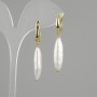 Kolczyki z barokowymi perłami 25×6, 5 mm ±, długość 43 mm ±