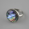 Kolczyk z chalcedonem, 17,5 mm +/-, metal w kolorze srebra