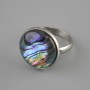 Kolczyk z chalcedonem, 17,5 mm +/-, metal w kolorze srebra
