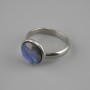 Pierścionek z chalcedonem 12 mm ±, metal srebrzysty