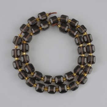 Koraliki rauhtopaz w formie szlifowanego kubika, średnica 8×8 mm ±, koraliki 3 mm ±, długość 37 cm ± na nici