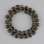 Koraliki rauhtopaz w formie szlifowanego kubika, średnica 8×8 mm ±, koraliki 3 mm ±, długość 37 cm ± na nici
