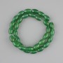 Koraliki z chryzoprazu w ziarnie, średnica 12×7 mm, 5–8 mm ±, długość 38 cm ± na nitce