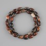 Koraliki z agatu w kształcie ziaren, średnica 12×7 mm, 5–8 mm ±, długość 40 cm ± na żyłce