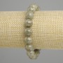 Bransoletka z zielonego apatytu — gładka kulka, średnica 11 mm, długość 18 cm, elastyczna