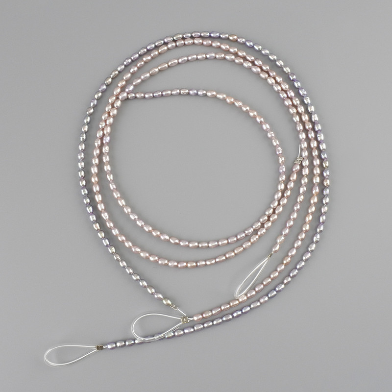 Koraliki z naturalnych pereł rzecznych 4–4,5×3 mm ± długość 38 cm+