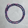 Koraliki szafir rubin fasetowane kuleczki, średnica 3 mm±, długość 38 cm±
