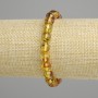 Bransoletka z bursztynu – gładkie kulki, średnica 8 mm ±, długość 18 cm, elastyczna