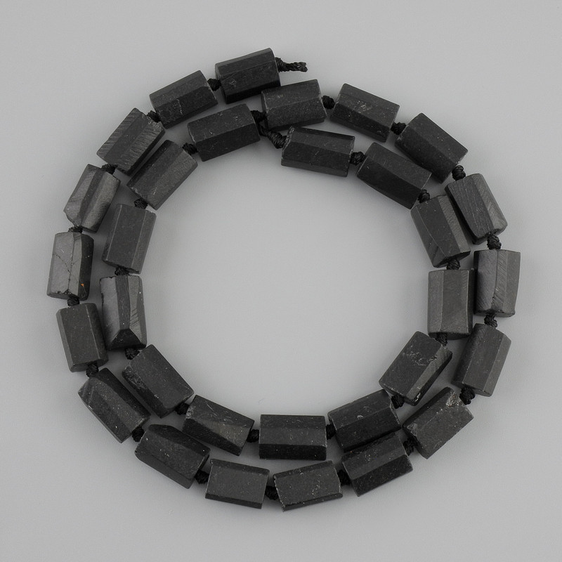 Koraliki Turmalin Schorl, fasetowany, średnica 10-11 mm, 5×6 mm, 5 mm ±, długość 41 cm ±