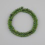 Koraliki diopsydu – naturalny kamień, fasetowana kula, średnica 5 mm ±, długość 38 cm ±