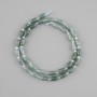 Koraliki jadeitu w kształcie kropli, średnica 8×5 mm ±, biser 3 mm ±, długość około 38 cm