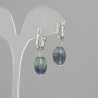 Kolczyki z fluorytem w kształcie walca, średnica 14×10 mm ±, długość 33 mm ±