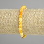 Bransoletka z żółtego agatu (sztuczny) kuleczka gładka, średnica 6 mm, długość 18 cm, elastyczna