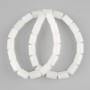 Koraliki z kryształu górskiego cylindryczne 12×8 mm, długość 39 cm, na nici
