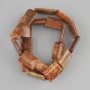 Koraliki ze skamieniałego koralu prostokątne 20×15 mm, długość około 40 cm, na nici