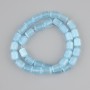 Koraliki niebieskie kocie oko cylindryczne, średnica 10,5-11×8 mm, długość 38 cm ± na żyłce