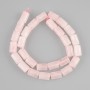Koraliki z różowego kwarcu cylindryczne, średnica 12×8 mm, długość 38 cm +-