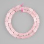 Koraliki różowego kwarcu cylindryczne, średnica 10×6 mm, długość około 38 cm