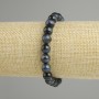 Bransoletka z naturalnym kamieniem oko sokolowe, gładkie kulki, średnica 8 mm, długość 18 cm, elastyczna