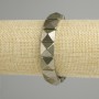 Bransoletka z fasetowanego pirytu, kwadrat 12×12 mm, długość 18 cm, elastyczna