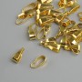 Furnitura jubilerska – uchwyt do zawieszki, średnica 3 mm ±, długość 7 mm ±, złoty kolor metalu, opakowanie 40 szt.