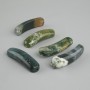 Koralik-wstawka z agatu mechowego, wygięty łącznik z otworami 36×10×6 mm+