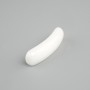 Koralik-wstawka z białego kwarcu — wygięty łącznik z otworami 36×10×6 mm+